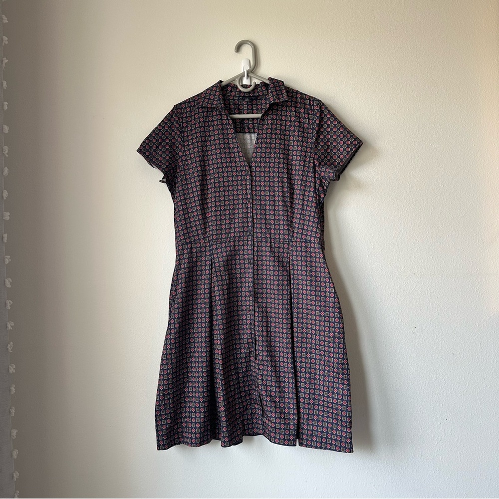 Brooks Brothers// Bris Cotton Short Dress Navy Size 14